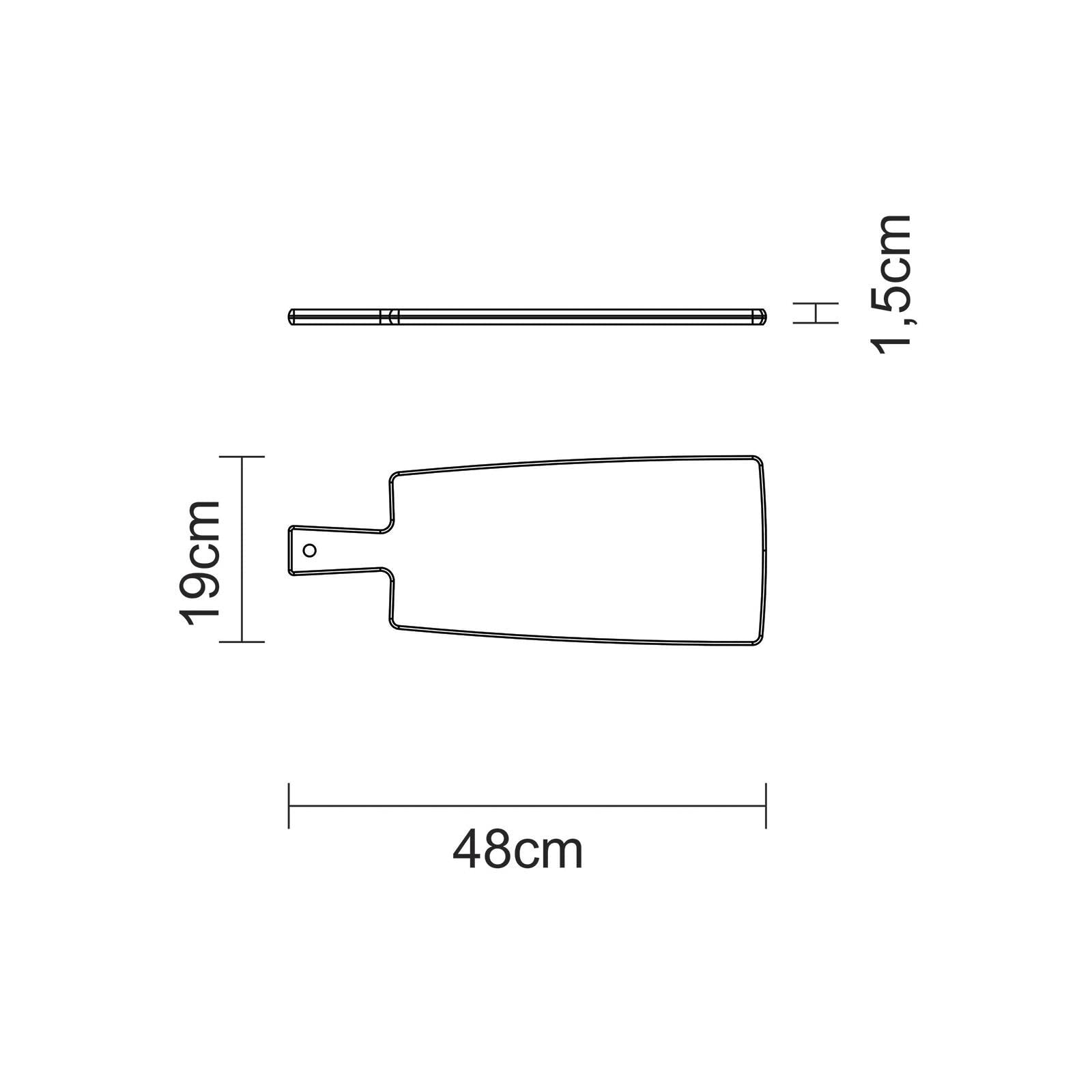 TÁBUA RECTANGULAR PARA PÃO C/ CABO 48 x 19 x 1,8