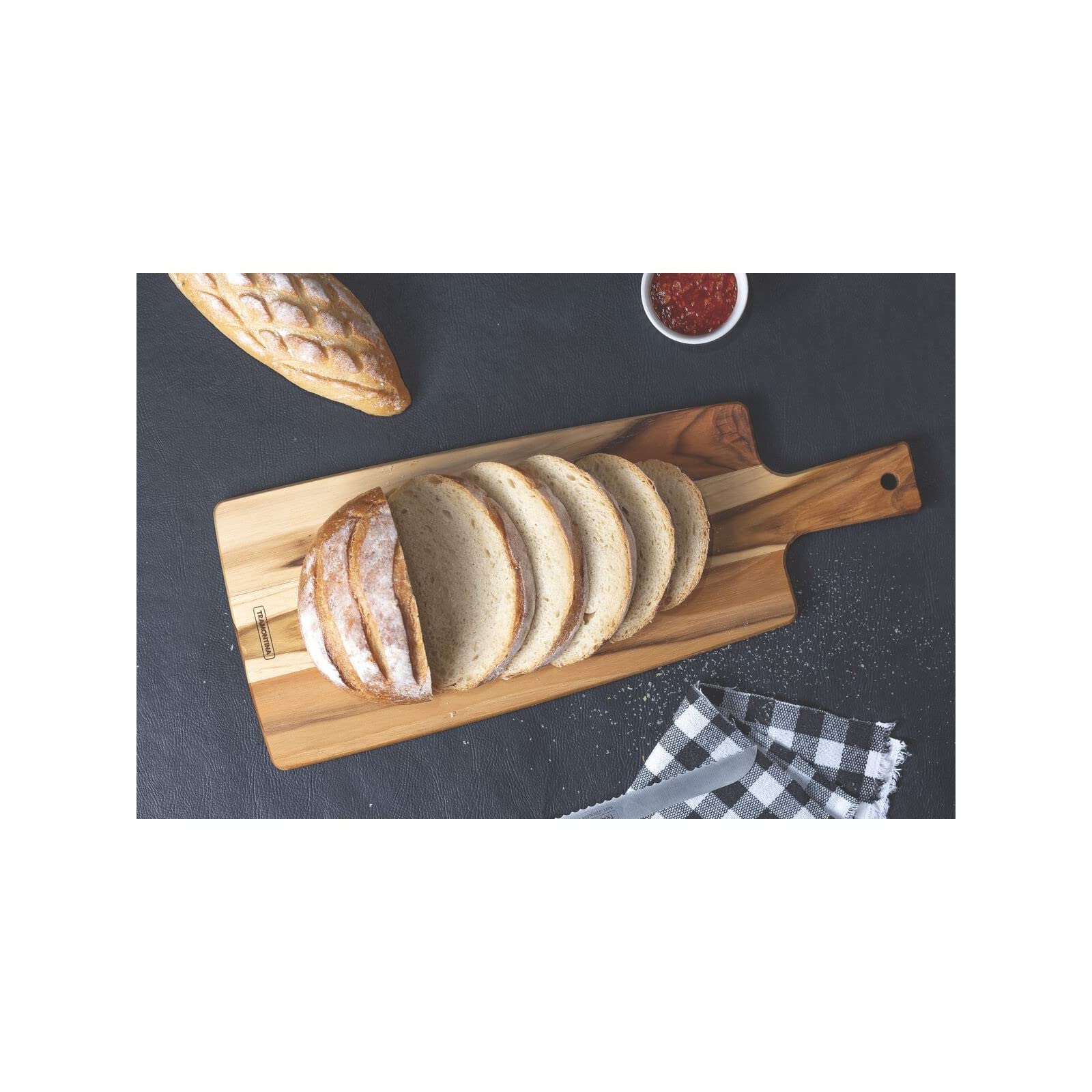 TÁBUA RECTANGULAR PARA PÃO C/ CABO 48 x 19 x 1,8