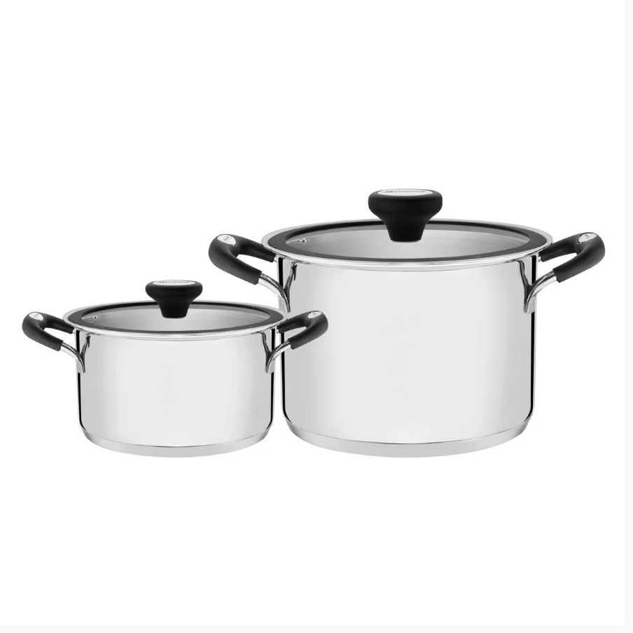 Jogo Panelas Aço Inox 2 Peças S.